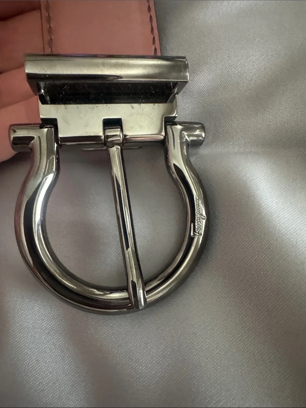 Salvatore Ferragamo Men’s Brown /black Leather Belt with Silver Gancini Buckle